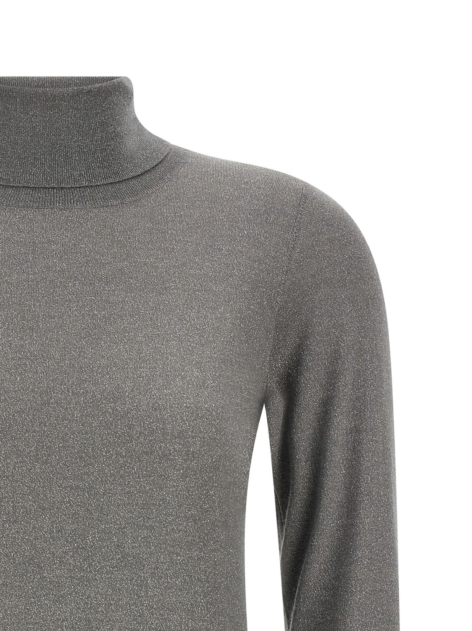 Brunello Cucinelli Sparkling Turtleneck Sweater Grey