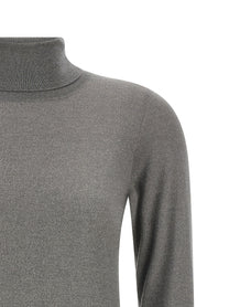 Brunello Cucinelli Sparkling Turtleneck Sweater Grey