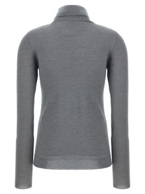 Brunello Cucinelli Sparkling Turtleneck Sweater Grey