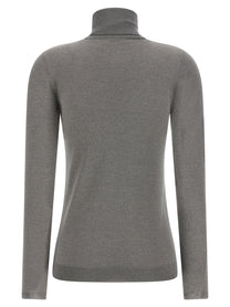 Brunello Cucinelli Sparkling Turtleneck Sweater Grey