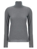 Brunello Cucinelli Sparkling Turtleneck Sweater Grey