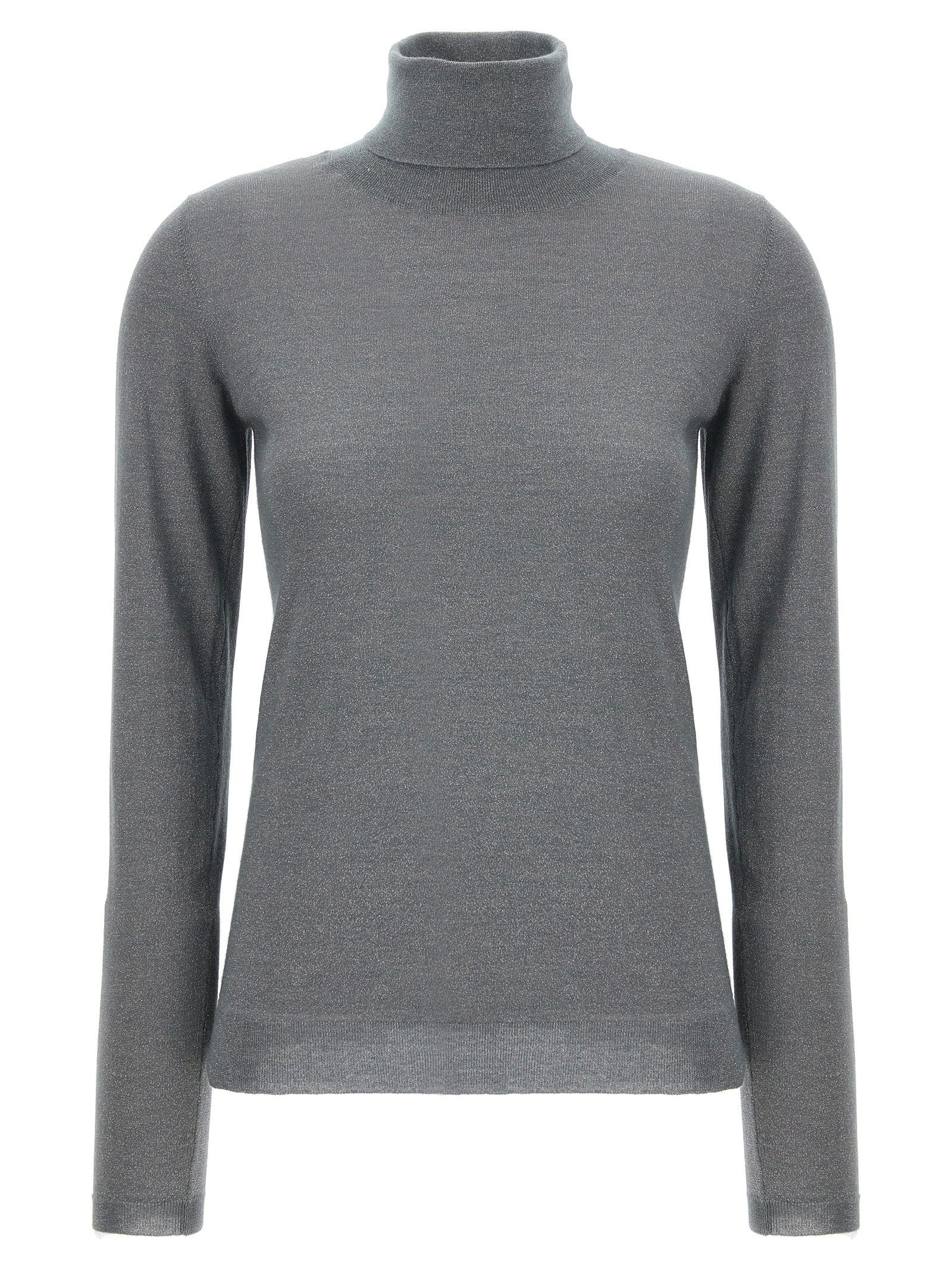 Brunello Cucinelli Sparkling Turtleneck Sweater Grey