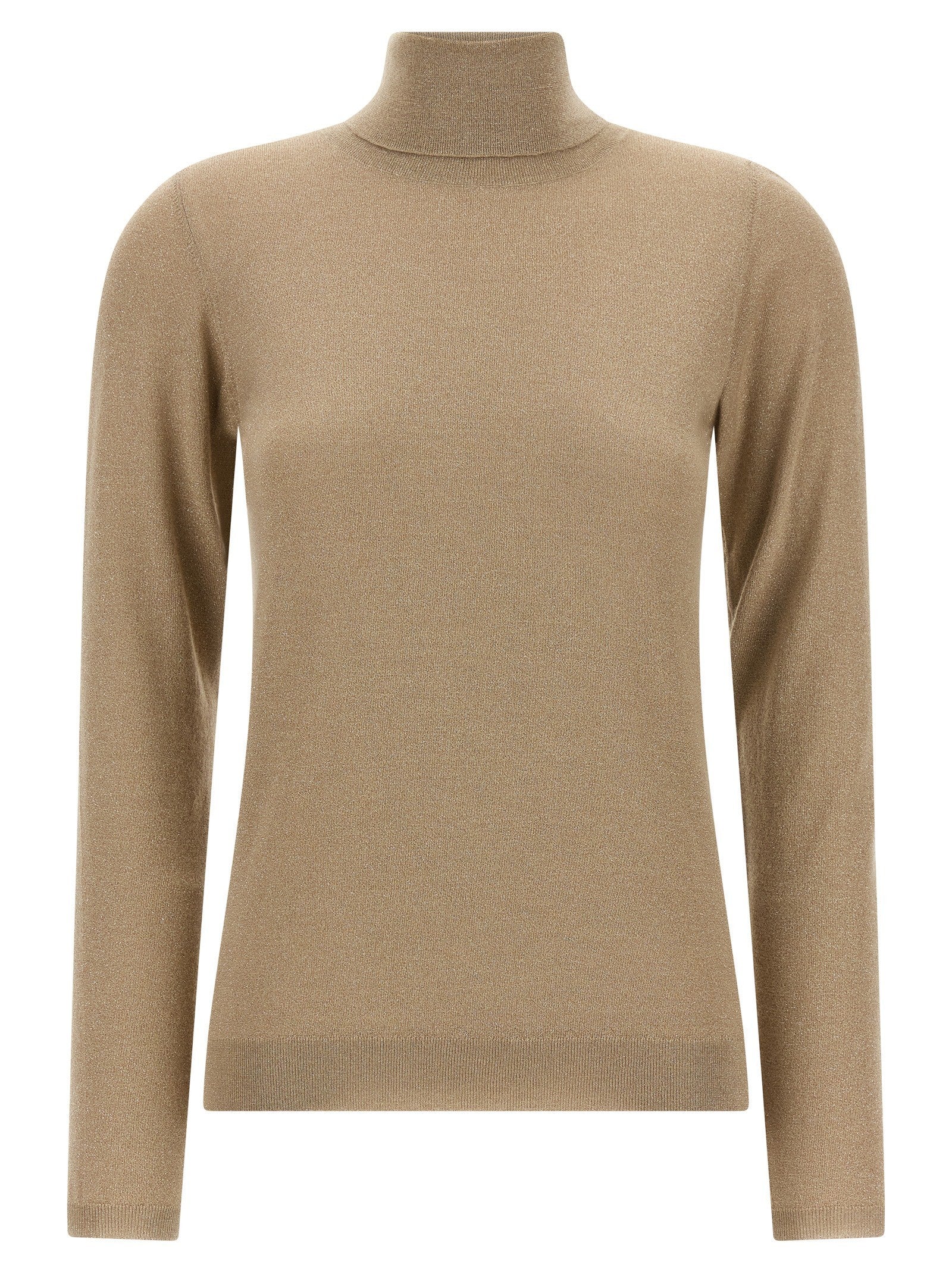 Brunello Cucinelli Sparkling Turtleneck Sweater Beige