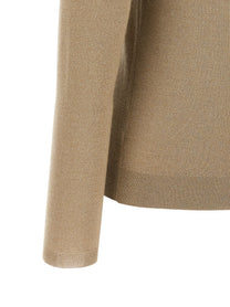 Brunello Cucinelli Sparkling Turtleneck Sweater Beige