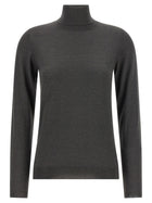 Brunello Cucinelli Sparkling Turtleneck Sweater Grey