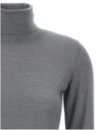 Brunello Cucinelli Sparkling Turtleneck Sweater Grey, view 3