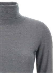 Brunello Cucinelli Sparkling Turtleneck Sweater Grey