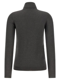 Brunello Cucinelli Sparkling Turtleneck Sweater Grey
