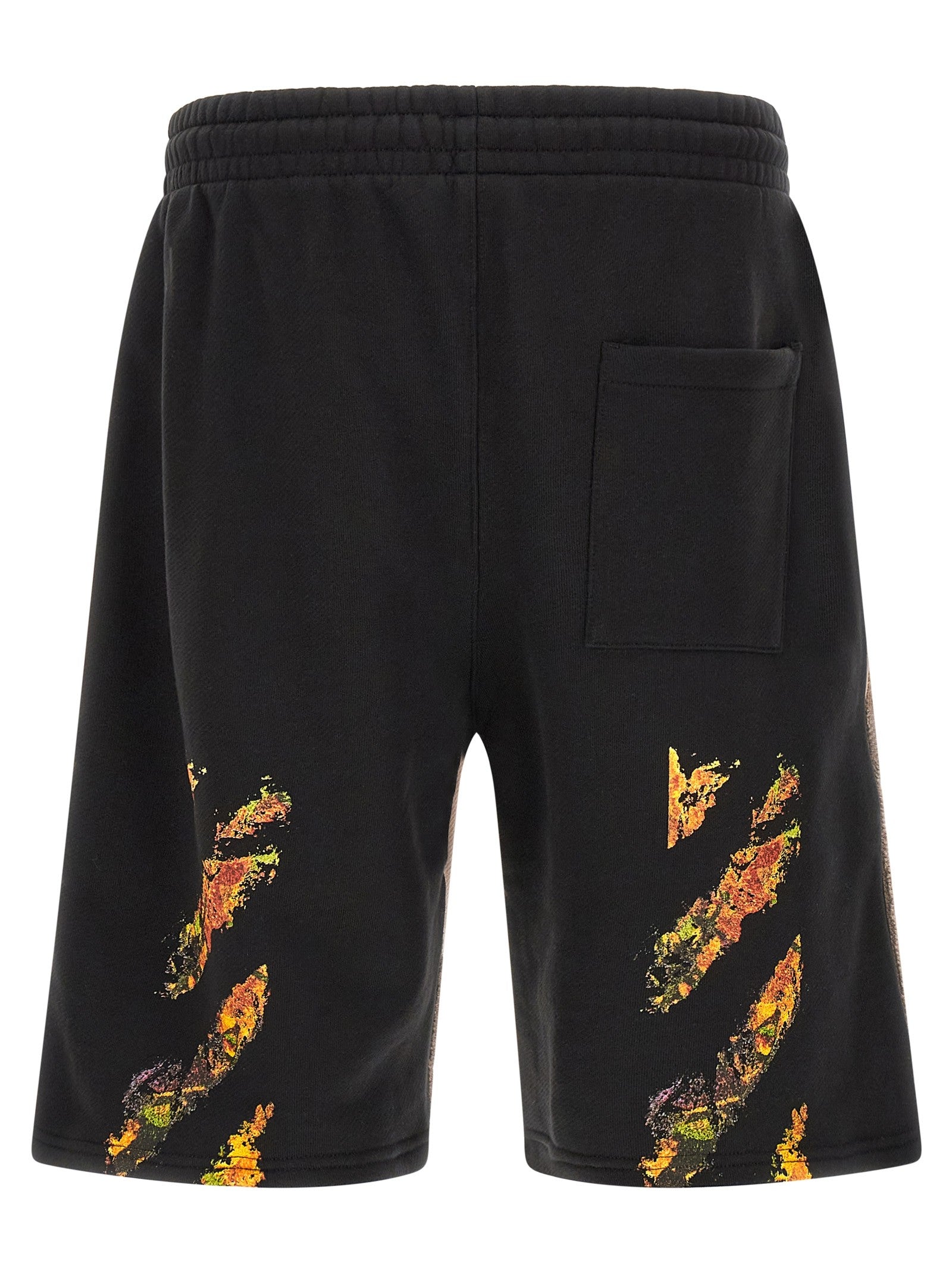 Off-White Spices Arrow Overlap Skate Bermuda Shorts Gold