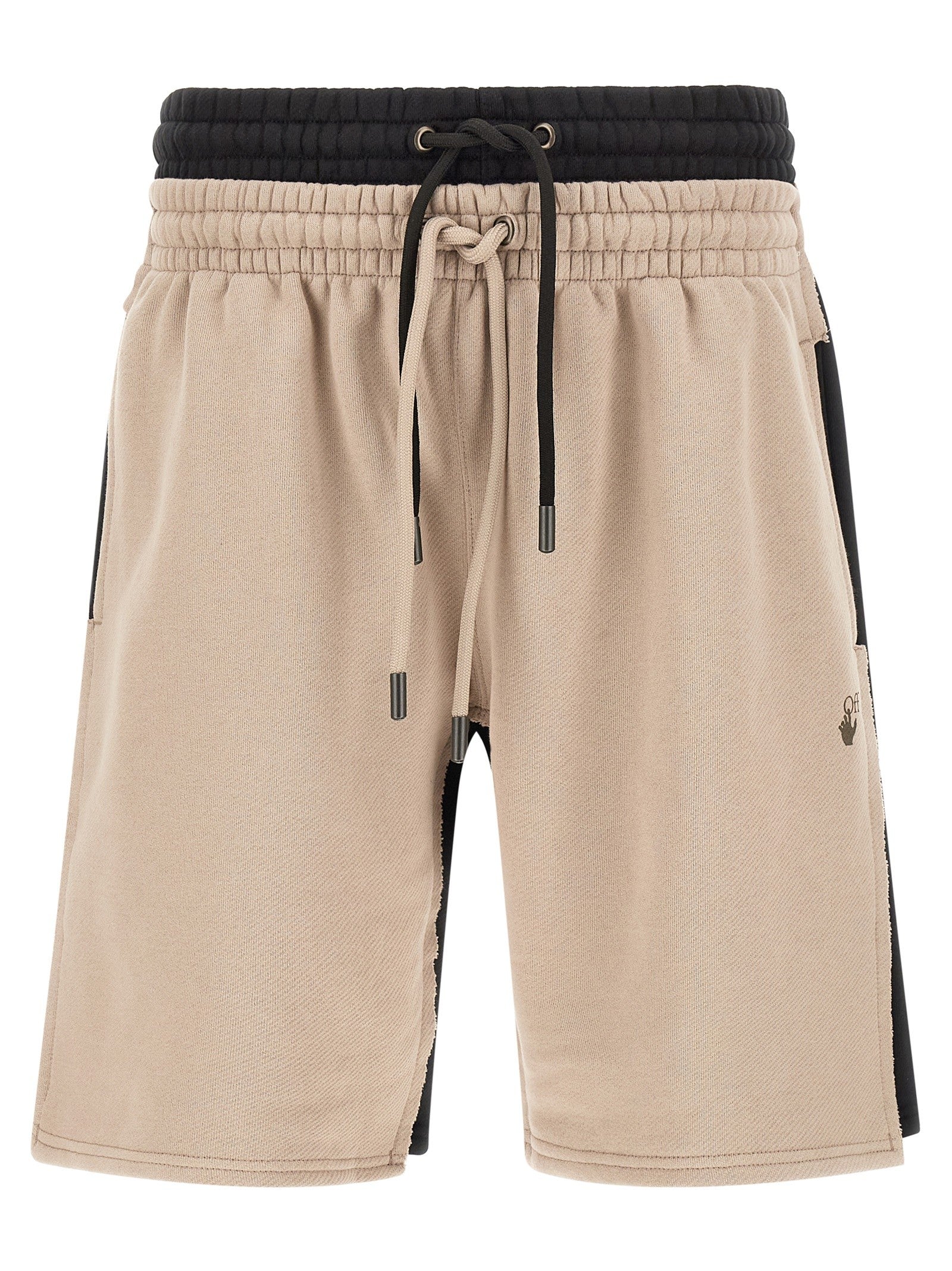 Off-White Spices Arrow Overlap Skate Bermuda Shorts Gold