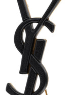 Saint Laurent Women's Leather Spilla Cassandre Black