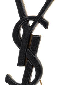 Saint Laurent Women's Leather Spilla Cassandre Black