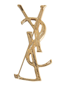 Saint Laurent Women's Spilla Coccodrillo Cassandre Gold