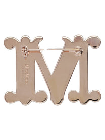 Max Mara Women's Crystal-Embellished Spilla Monogram Gold, view 3