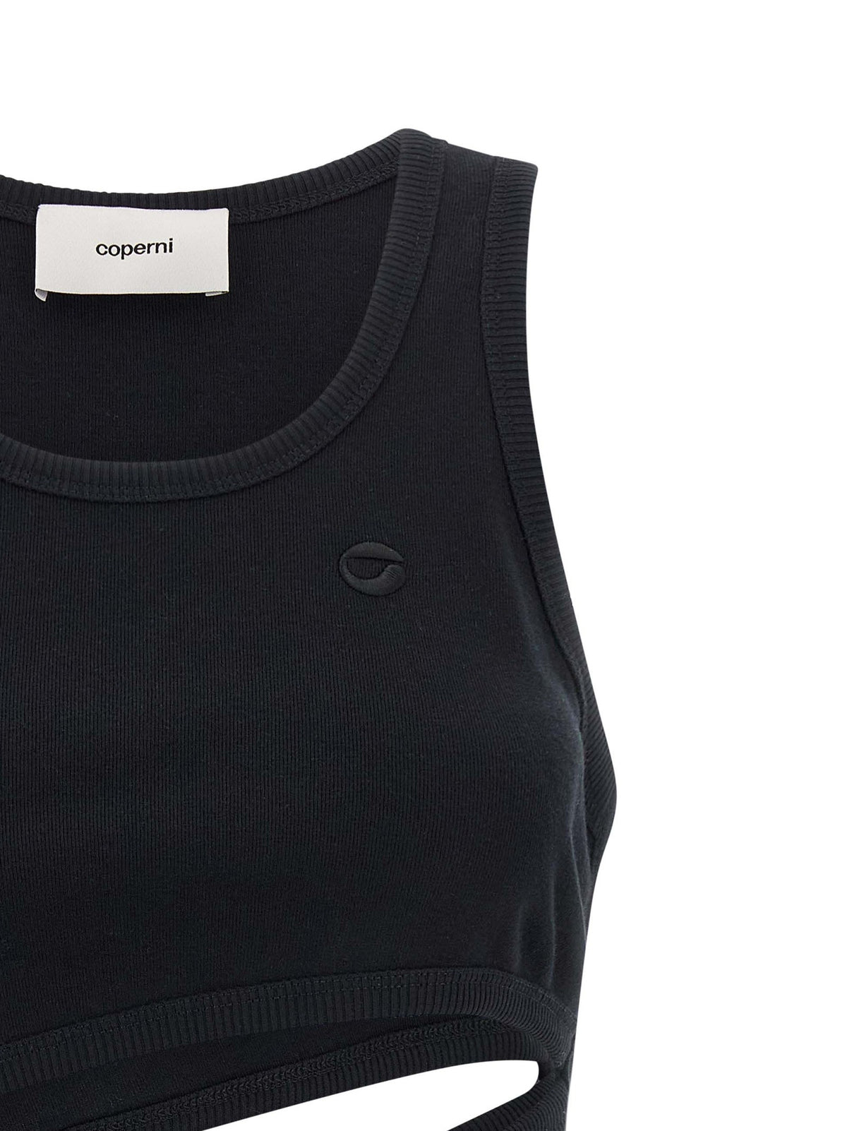 Coperni Spiral Tank Top Black, view 3