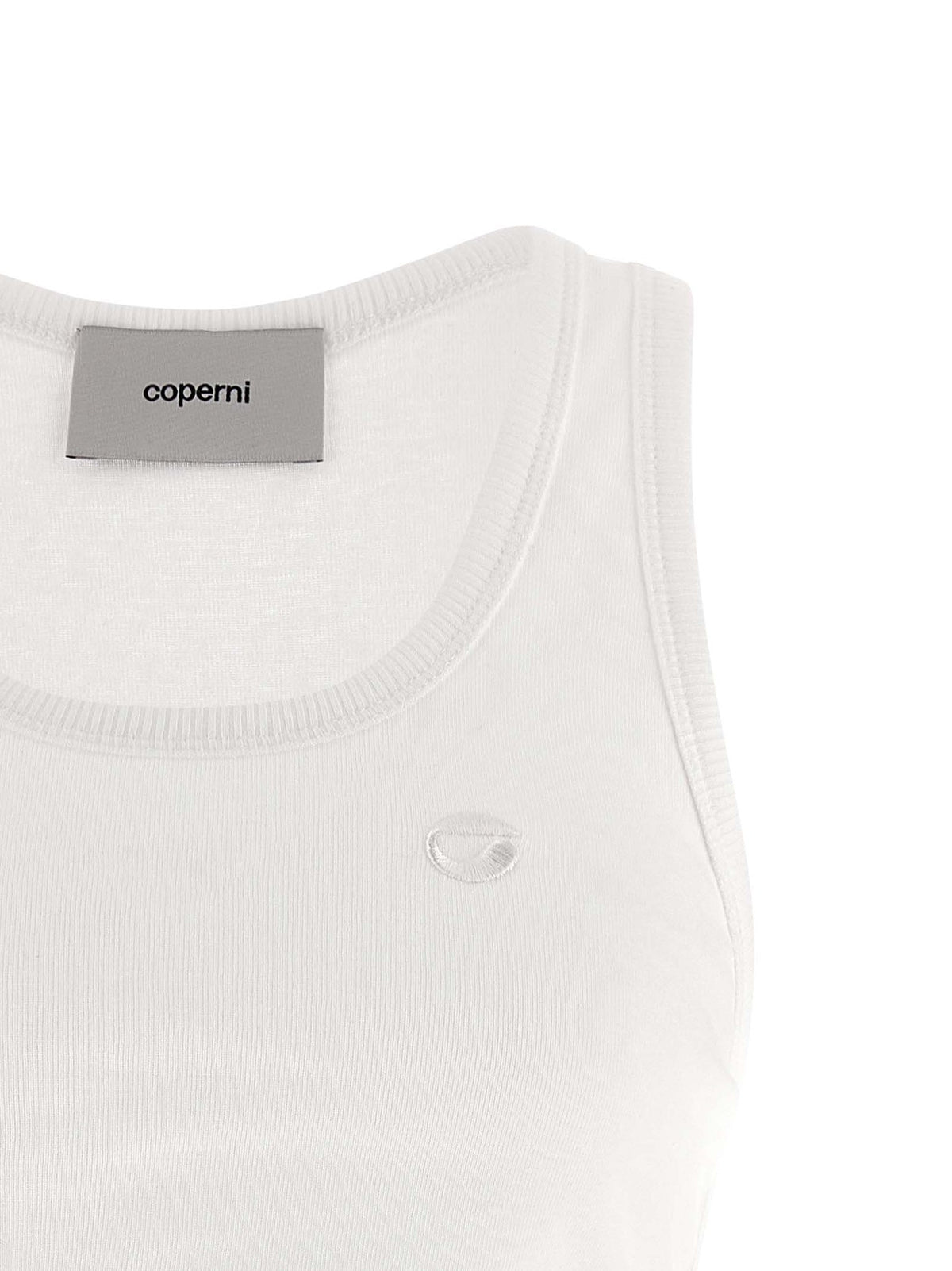 Coperni Spiral Tank Top White, view 3