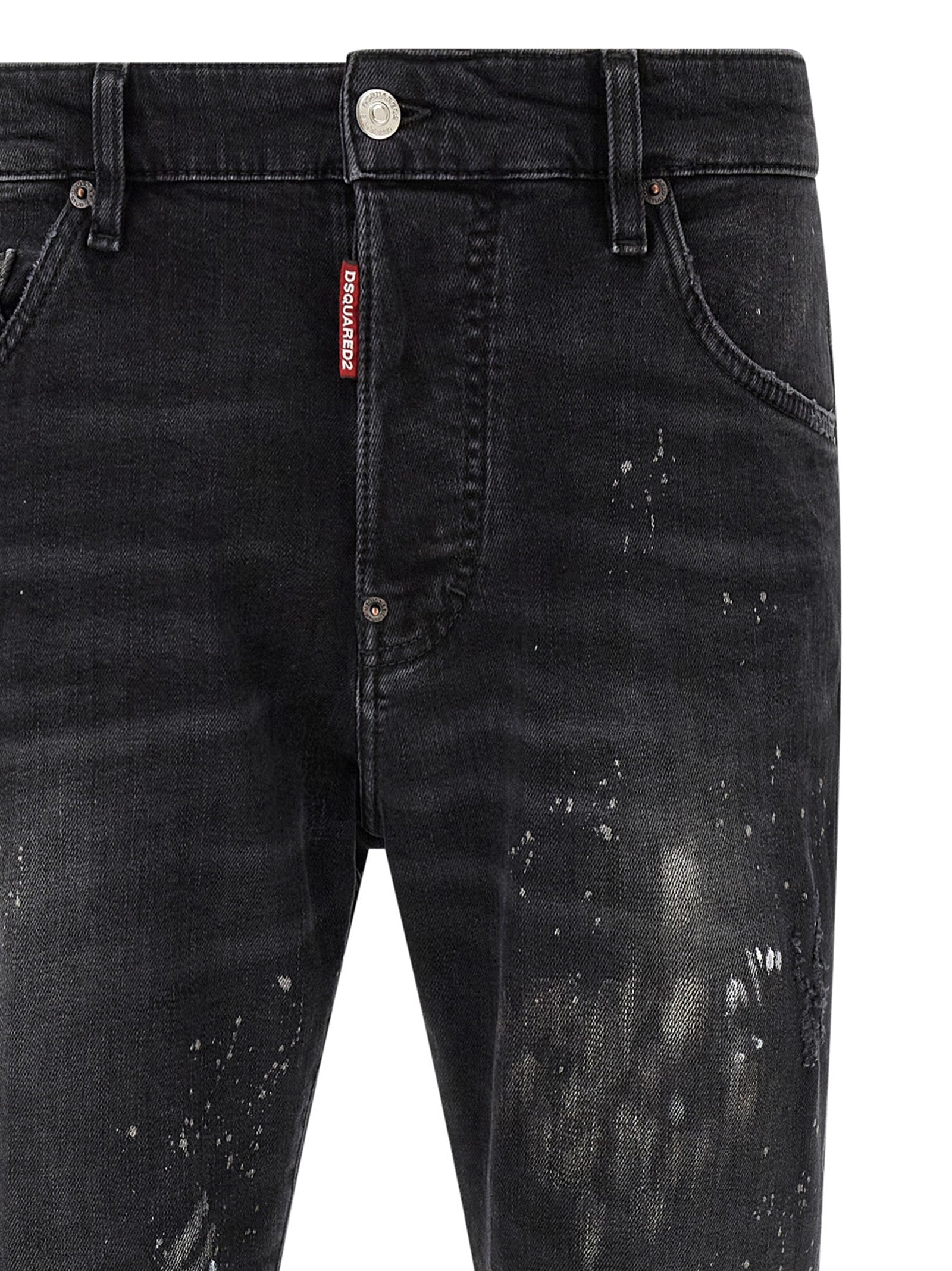 Dsquared2 Splatter Paint Jeans Black