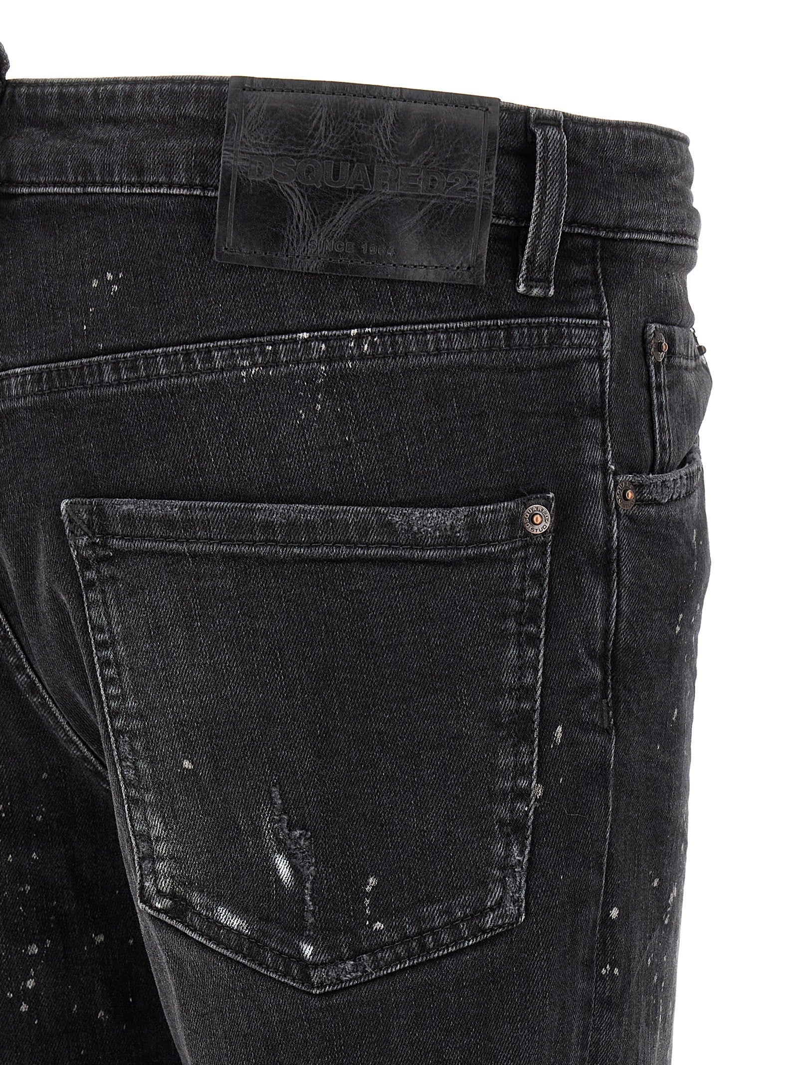 Dsquared2 Splatter Paint Jeans Black