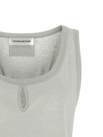 Victoria Beckham Split Tank Top Grey
