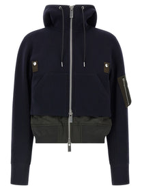 Sacai Sponge Bomber Jacket Blue