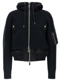Sacai Sponge Bomber Jacket Black