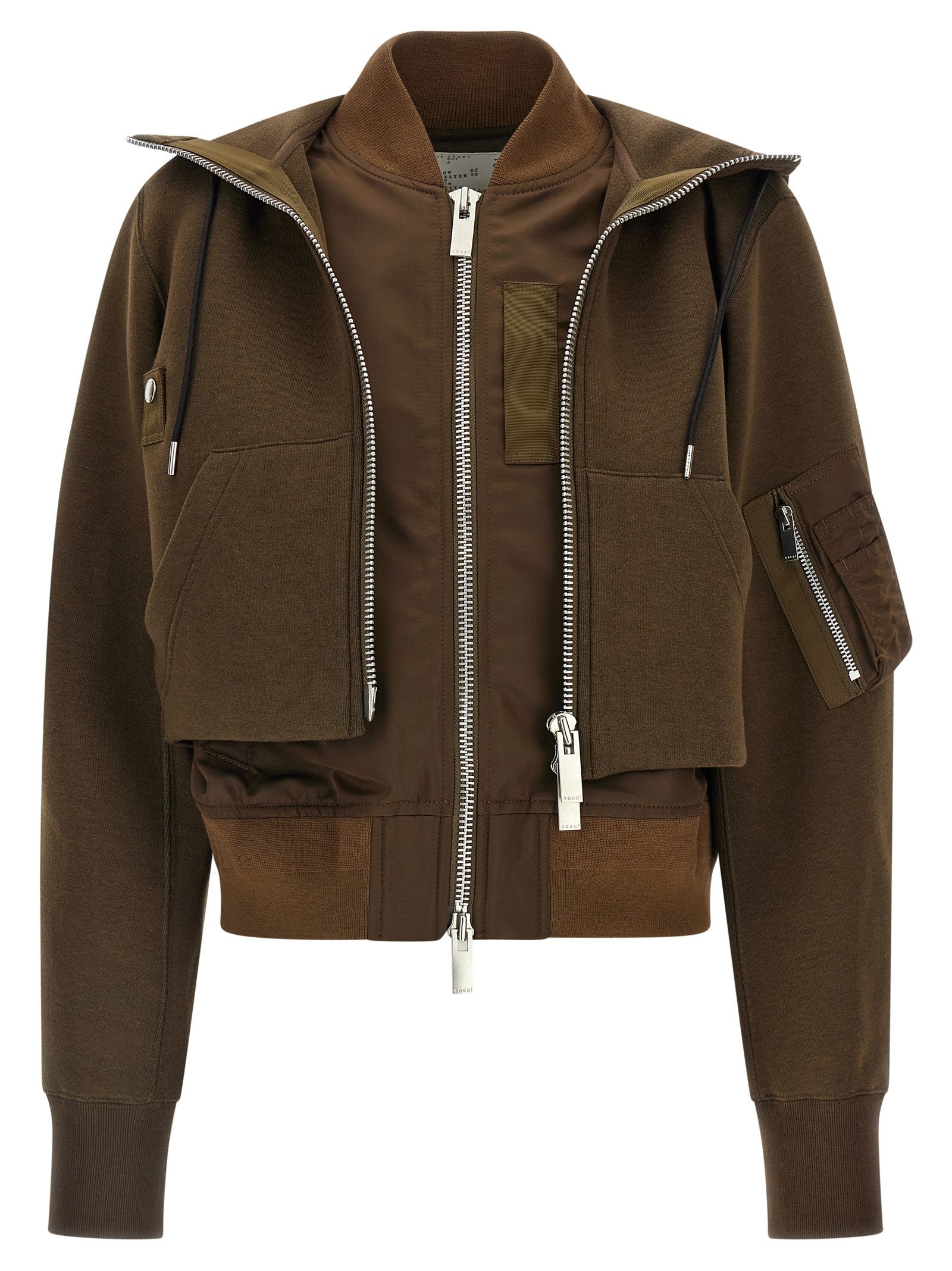 Sacai Sponge Bomber Jacket Brown