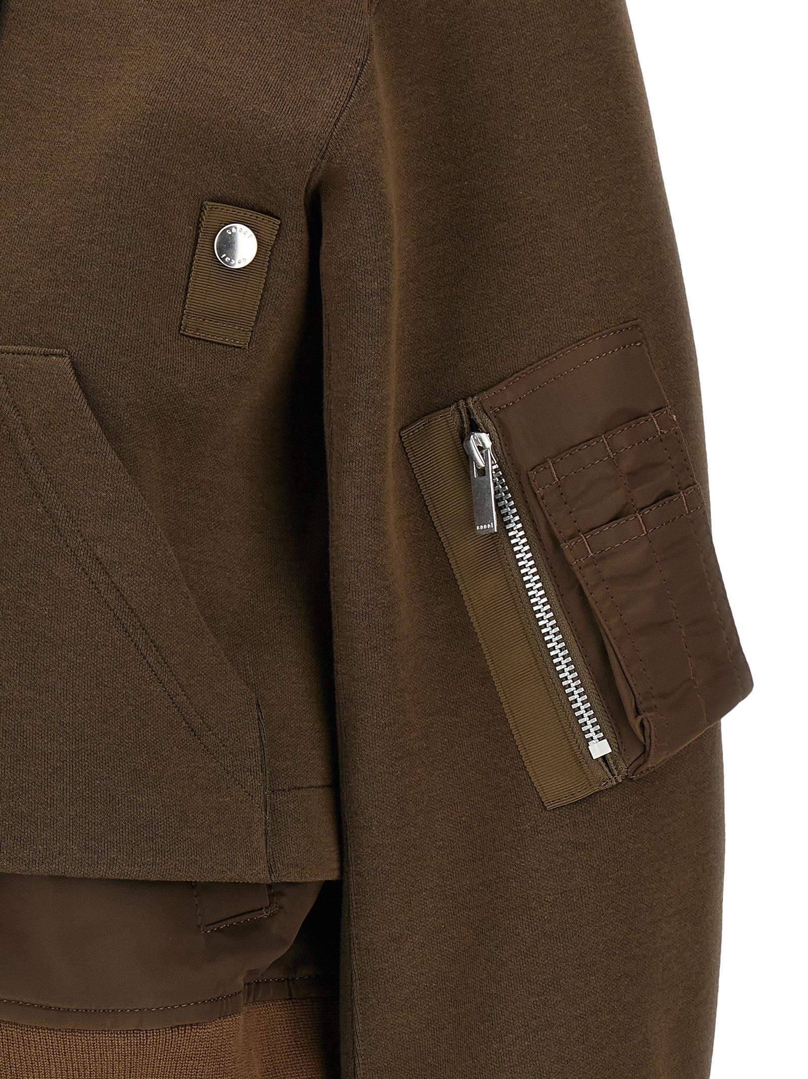 Sacai Sponge Bomber Jacket Brown