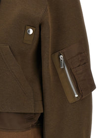 Sacai Sponge Bomber Jacket Brown