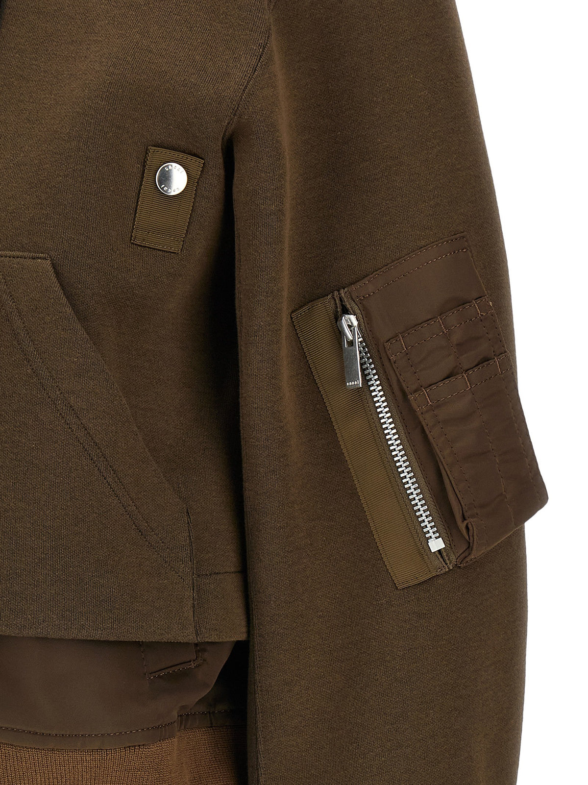 Sacai Sponge Bomber Jacket Brown, view 5