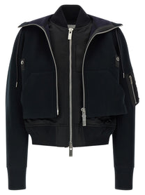 Sacai Sponge Bomber Jacket Black