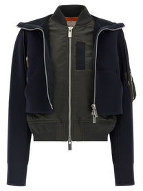 Sacai Sponge Bomber Jacket Blue