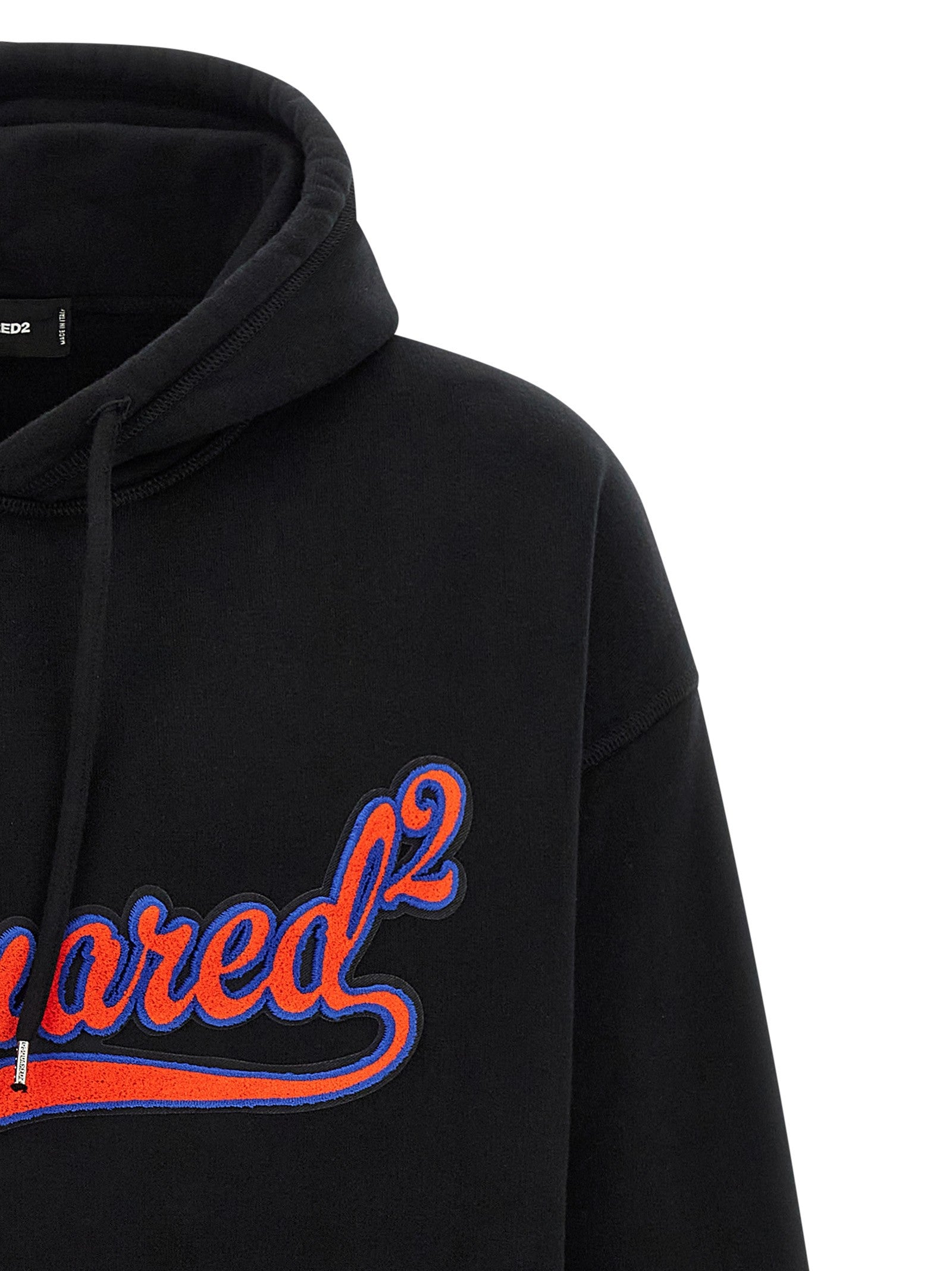 Dsquared2 Sponge Patch Hoodie Black