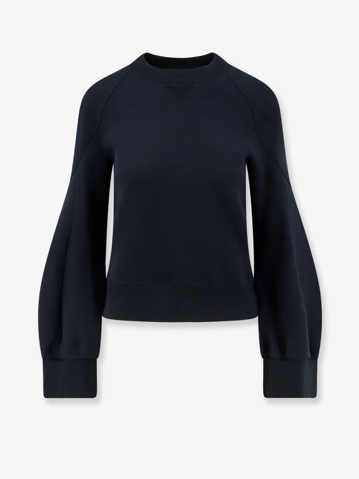 Sacai Women's Sponge Sweat Cotton Blend Sweater Black