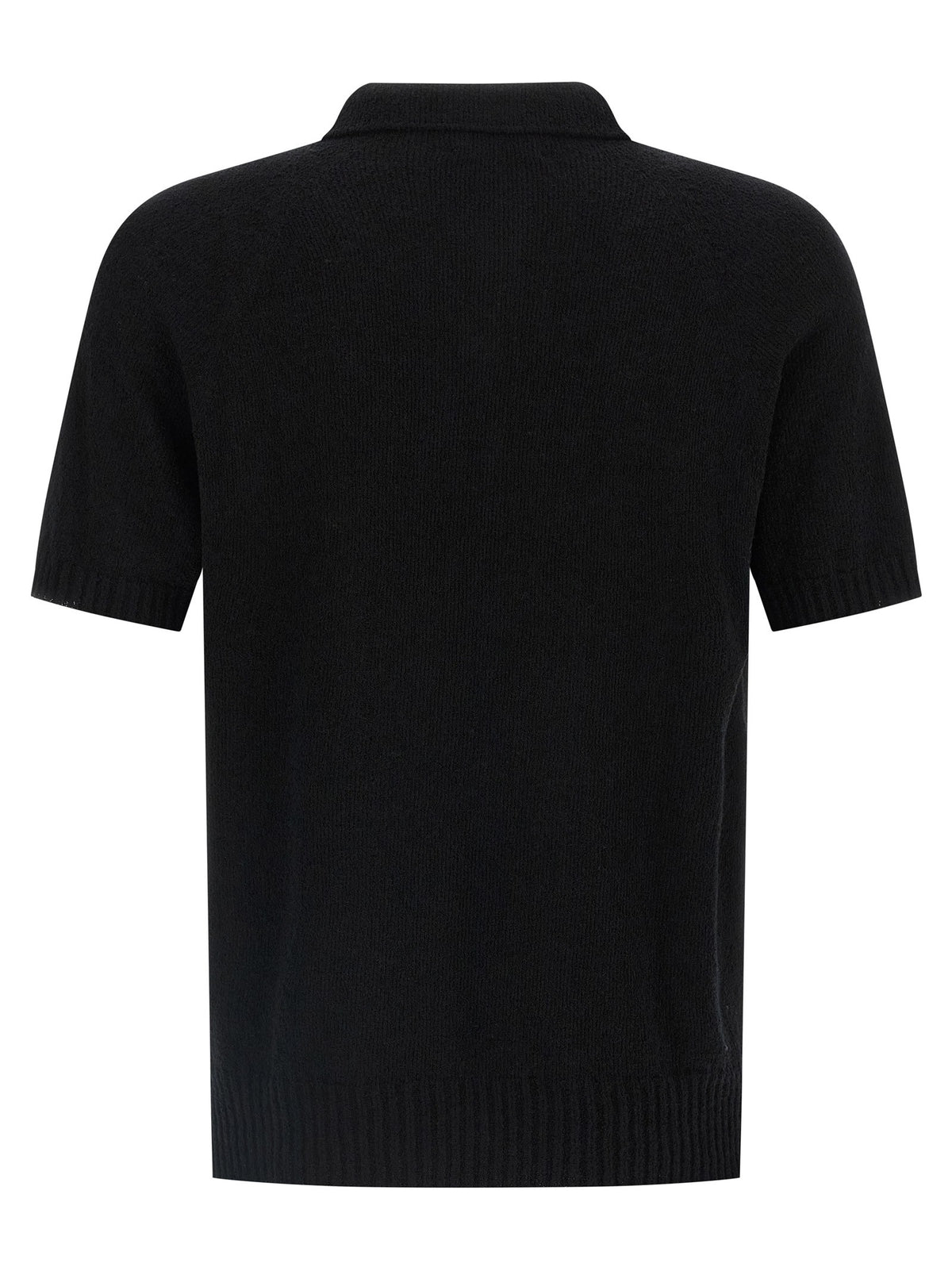 ma' ry' ya Spongy Effect Polo Shirt Black