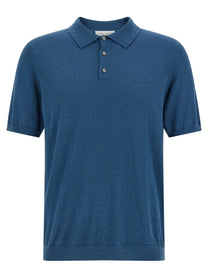 Roberto Collina Spongy Effect Polo Shirt Blue