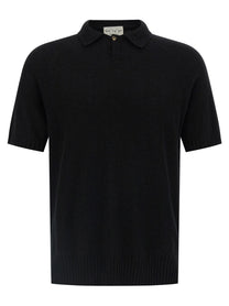 ma' ry' ya Spongy Effect Polo Shirt Black