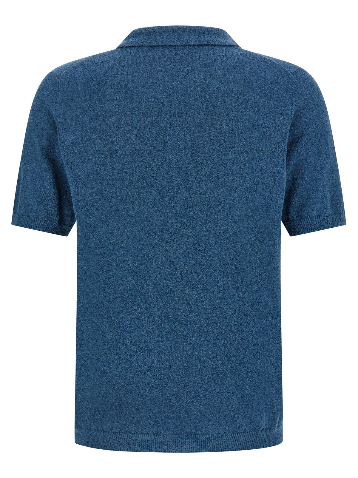 Roberto Collina Spongy Effect Polo Shirt Blue, view 2