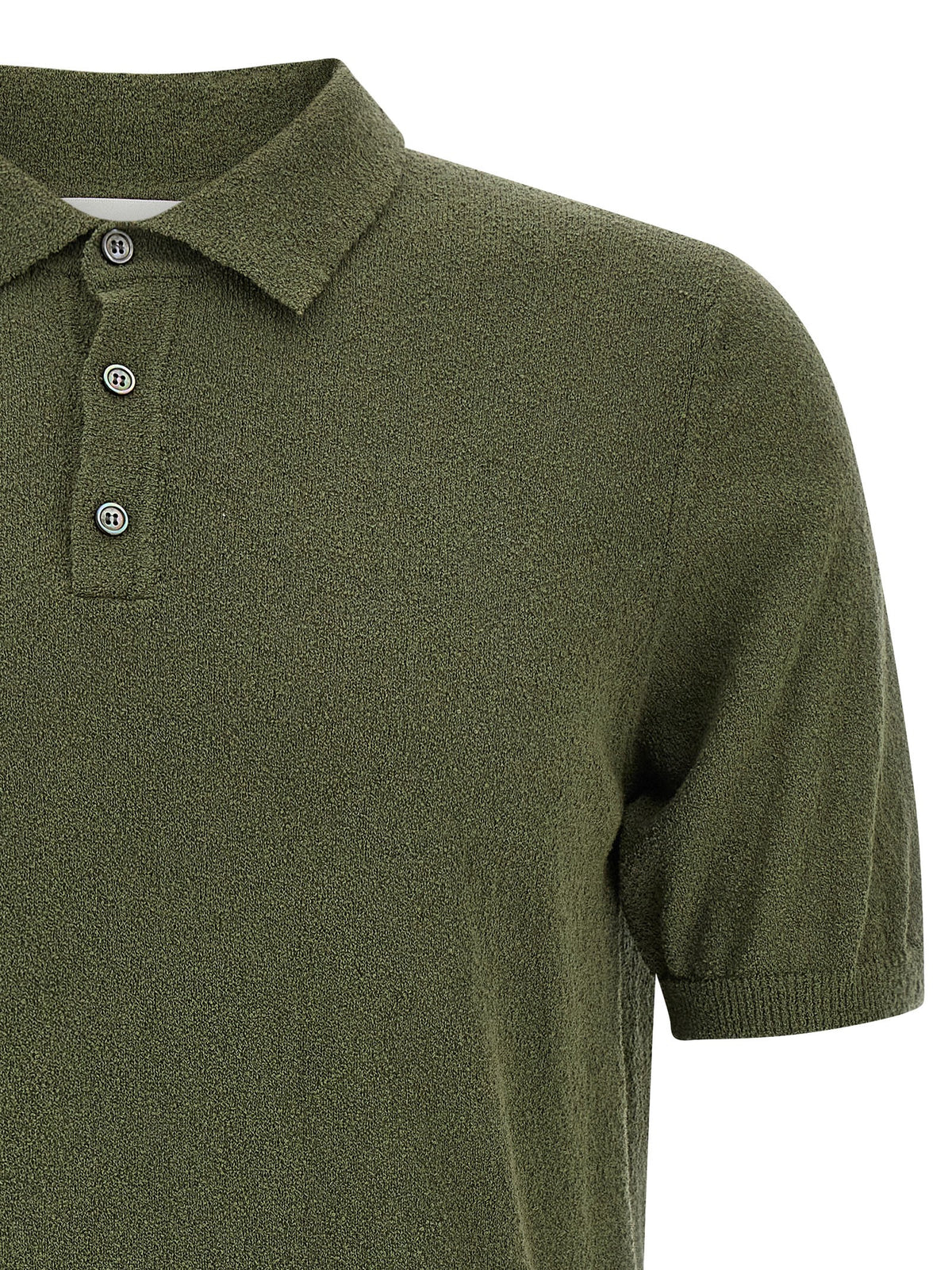 Roberto Collina Spongy Effect Polo Shirt Green