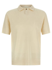 ma' ry' ya Spongy Effect Polo Shirt Beige