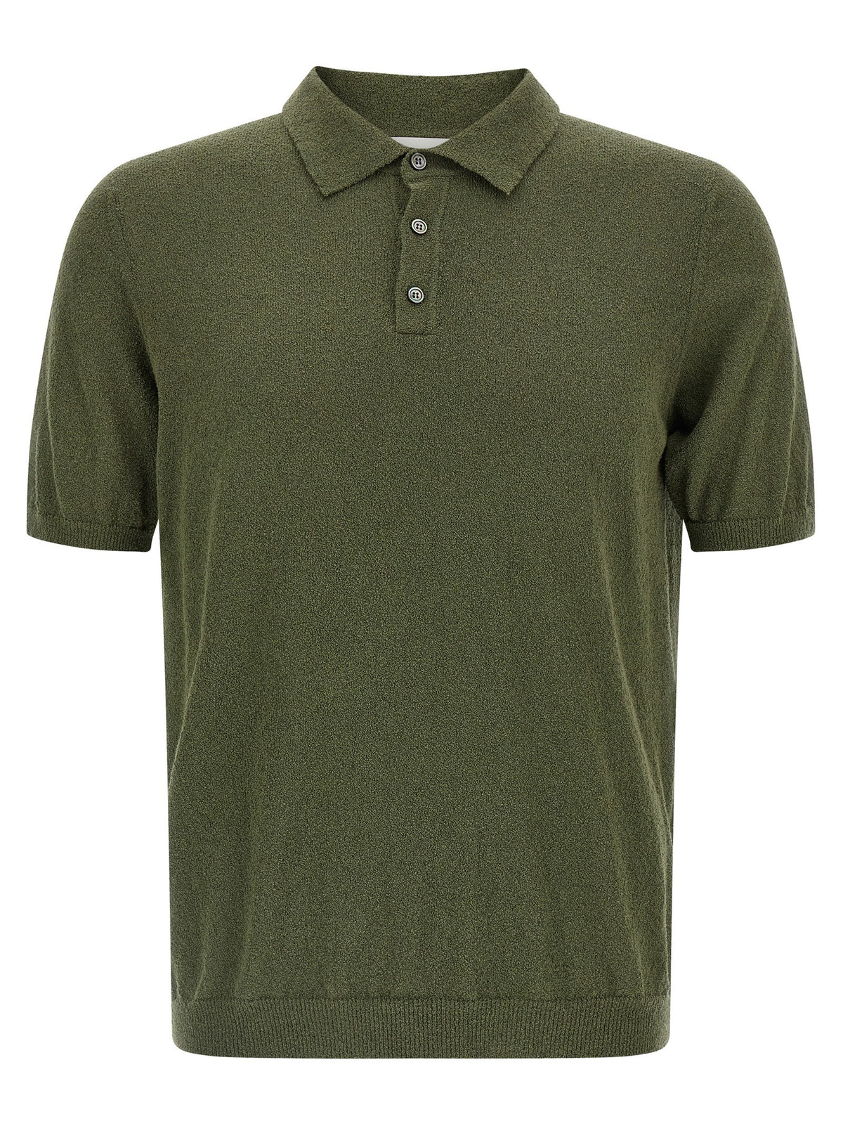 Roberto Collina Spongy Effect Polo Shirt Green