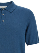 Roberto Collina Spongy Effect Polo Shirt Blue, view 3