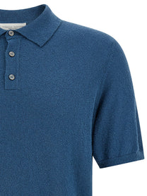 Roberto Collina Spongy Effect Polo Shirt Blue