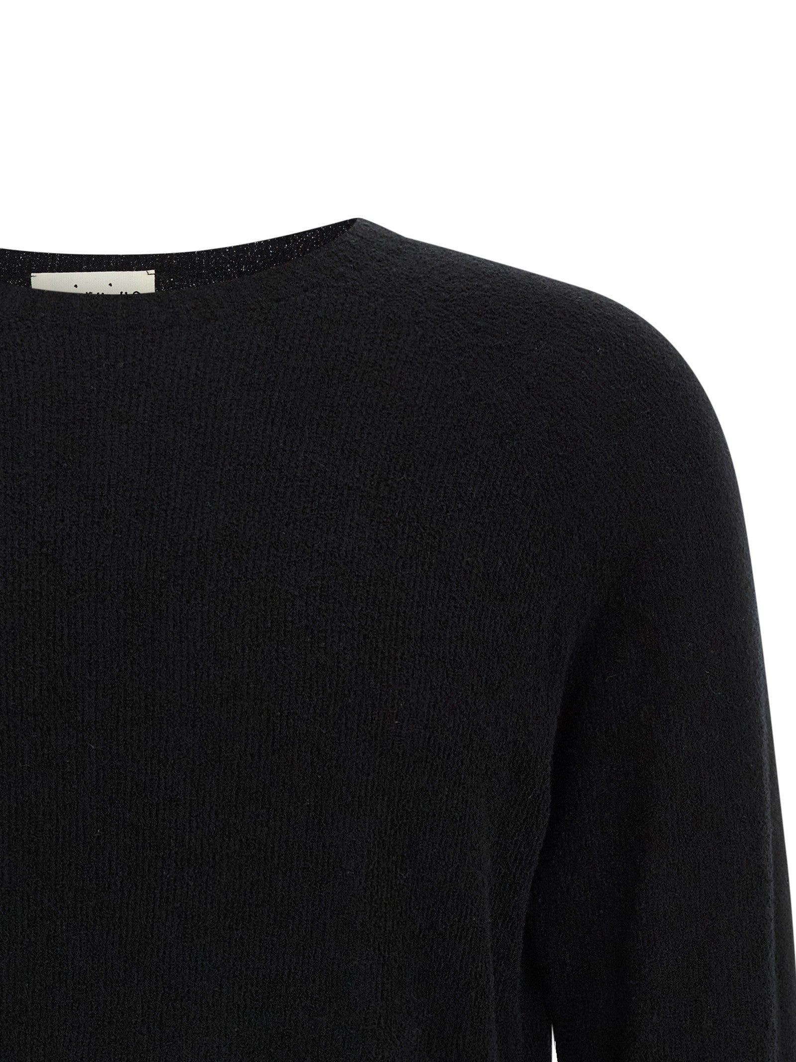 Ma'Ry'Ya Spongy Effect Sweater Black