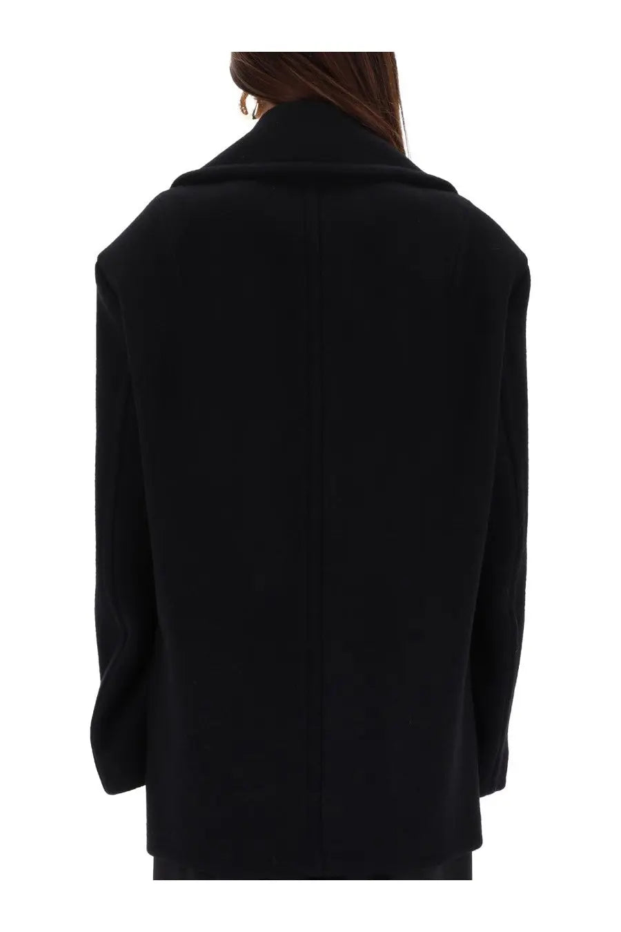 Sportmax Women's Double Breasted Coat Black, view 3