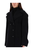 Sportmax Women's Double Breasted Coat Black, view 4