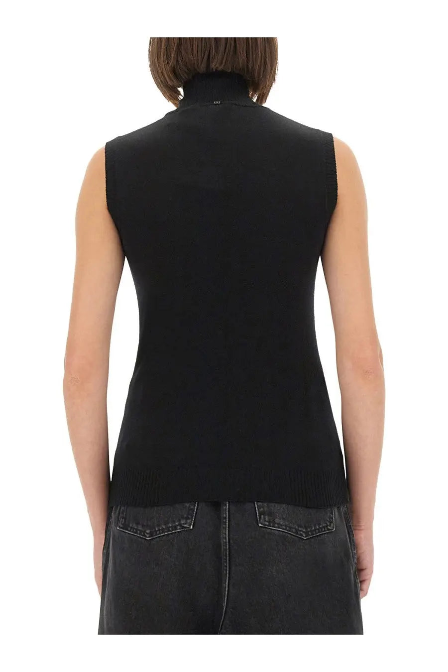 Sportmax Women's Sleeveless Vertigo Jersey Black, view 3