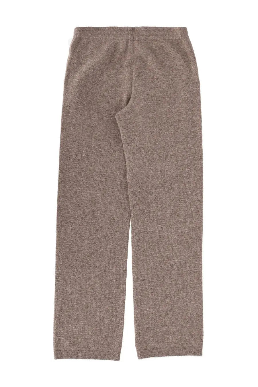 Beige sporty &amp; rich unisex cashmere pants with soft textured fabric and ribbed cuffs designed for comfort and style