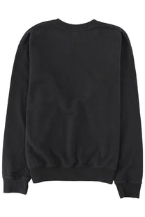 Sporty &amp; rich unisex felpa California con black crewneck sweatshirt with ribbed cuffs and hem in black