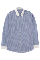Sporty &amp; Rich Unisex Striped Shirt Blue
