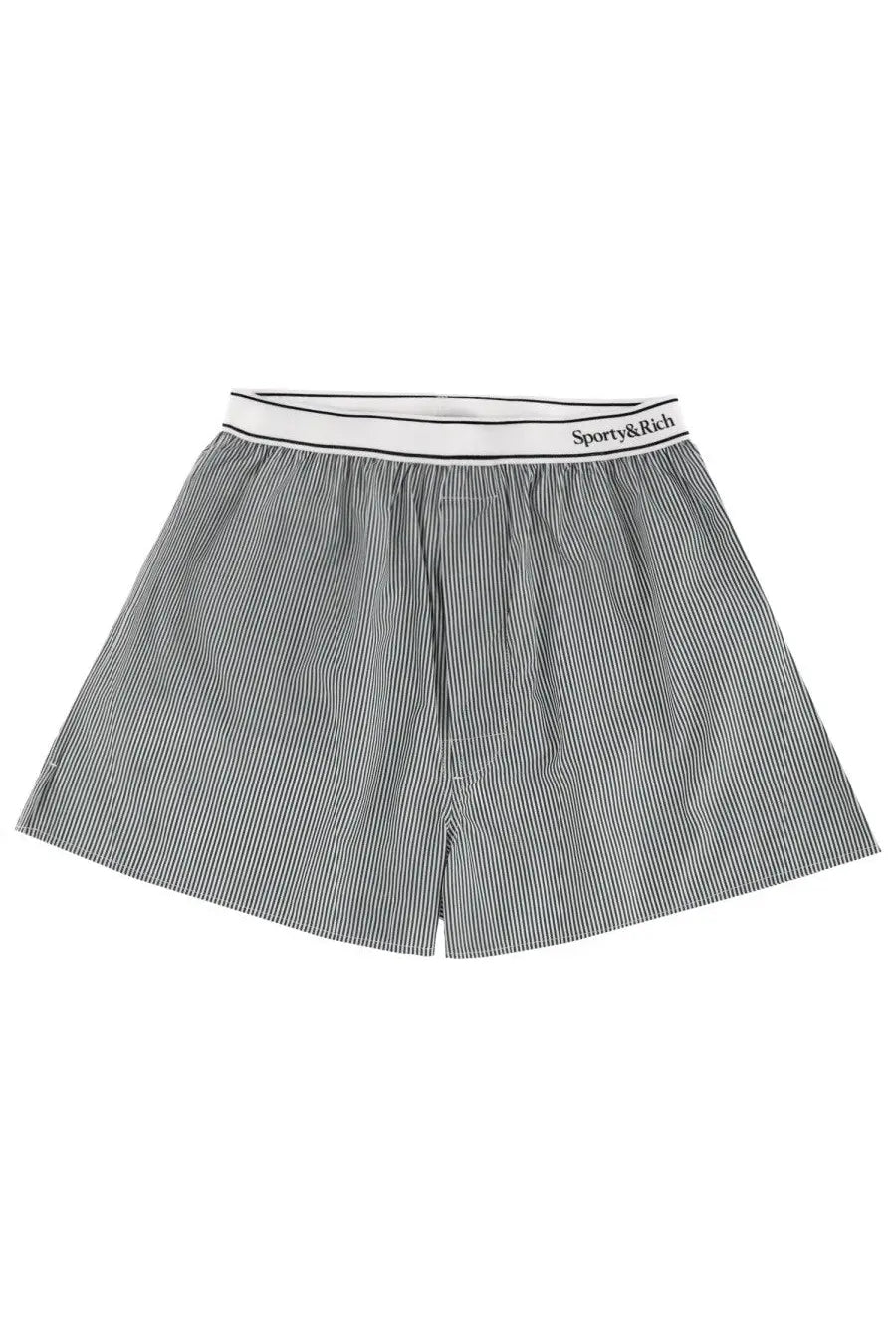 Sporty &amp; Rich Unisex Striped Shorts Green